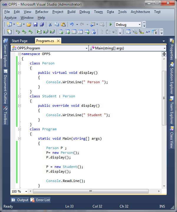 Dynamic Polymorphism